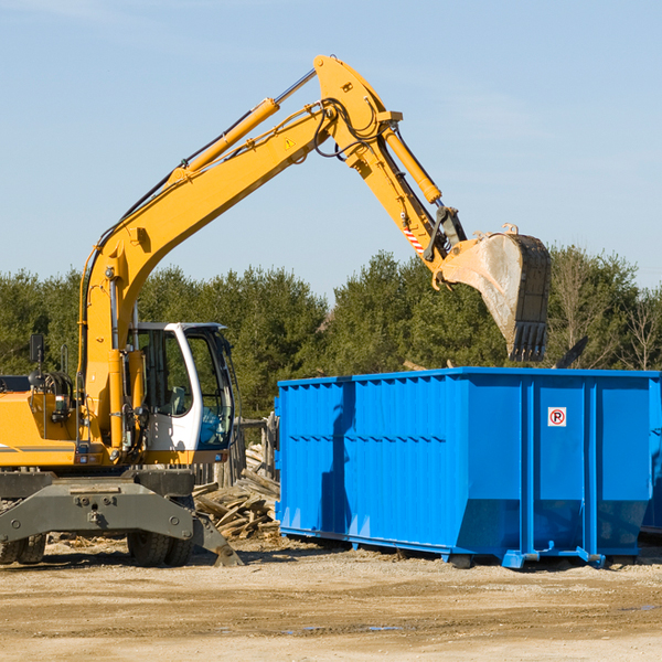 what size residential dumpster rentals are available in Chadwicks